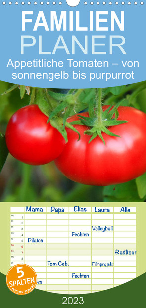 Familienplaner Appetitliche Tomaten – von sonnengelb bis purpurrot (Wandkalender 2023 , 21 cm x 45 cm, hoch) von CALVENDO