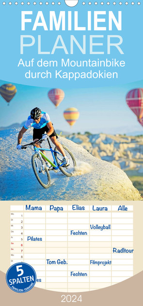 Familienplaner Auf dem Mountainbike durch Kappadokien (Wandkalender 2024 , 21 cm x 45 cm, hoch) von CALVENDO
