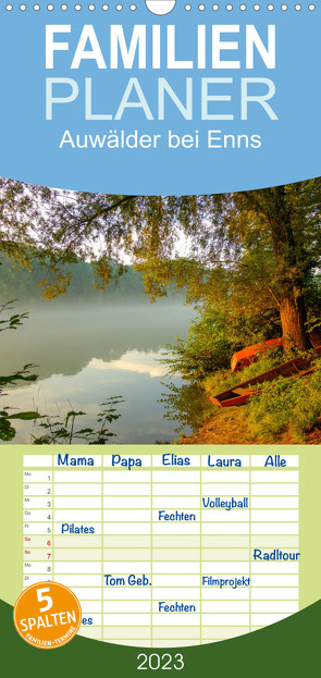 Familienplaner Auwälder bei Enns (Wandkalender 2023 , 21 cm x 45 cm, hoch) von Simlinger,  Wolfgang