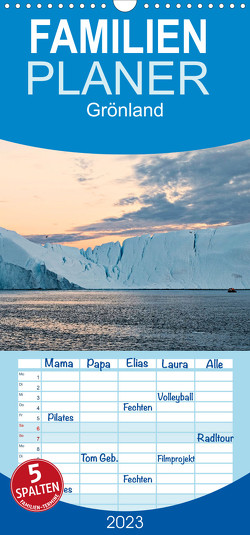 Familienplaner Bezauberndes, eisiges Grönland (Wandkalender 2023 , 21 cm x 45 cm, hoch) von Paul,  Konrad