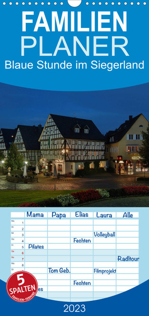 Familienplaner Blaue Stunde im Siegerland (Wandkalender 2023 , 21 cm x 45 cm, hoch) von Foto / Alexander Schneider,  Schneider