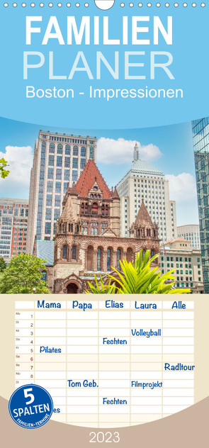 Familienplaner Boston – Impressionen (Wandkalender 2023 , 21 cm x 45 cm, hoch) von pixs:sell