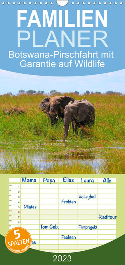 Familienplaner Botswana- Pirschfahrt mit Garantie auf Wildlife (Wandkalender 2023 , 21 cm x 45 cm, hoch) von Werner Altner,  Dr.