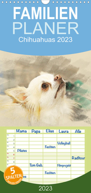 Familienplaner Chihuahuas 2023 (Wandkalender 2023 , 21 cm x 45 cm, hoch) von Redecker,  Andrea