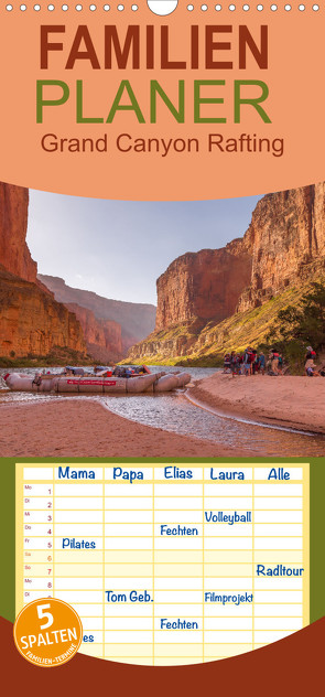 Familienplaner Colorado River Rafting im Grand Canyon (Wandkalender 2023 , 21 cm x 45 cm, hoch) von Lieder Brittasiehtdiewelt,  Britta