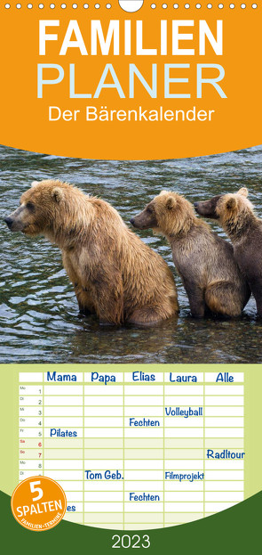 Familienplaner Der Bärenkalender (Wandkalender 2023 , 21 cm x 45 cm, hoch) von Steinwald,  Max