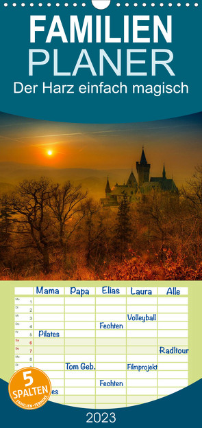 Familienplaner Der Harz einfach magisch (Wandkalender 2023 , 21 cm x 45 cm, hoch) von Wenske,  Steffen