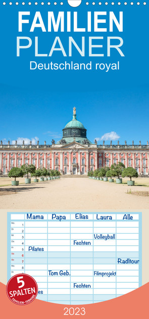 Familienplaner Deutschland royal (Wandkalender 2023 , 21 cm x 45 cm, hoch) von Scherf,  Dietmar