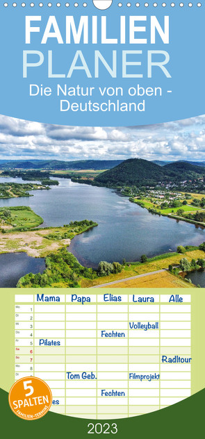 Familienplaner Die Natur von oben – aufgenommen über Deutschland (Wandkalender 2023 , 21 cm x 45 cm, hoch) von AIR7VIEW