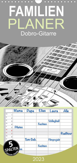 Familienplaner Dobro-Gitarre (Wandkalender 2023 , 21 cm x 45 cm, hoch) von Drafz,  Silvia