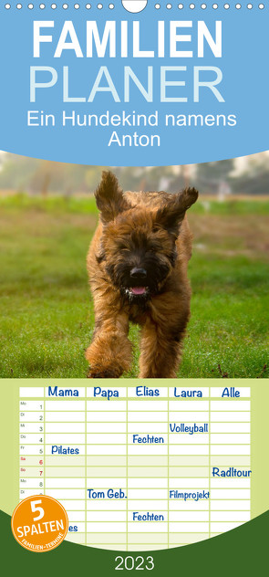 Familienplaner Ein Hundekind namens Anton (Wandkalender 2023 , 21 cm x 45 cm, hoch) von calmbacher,  Christiane