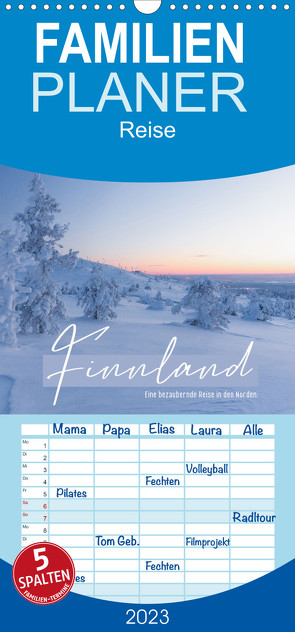 Familienplaner Finnland – Eine bezaubernde Reise in den Norden. (Wandkalender 2023 , 21 cm x 45 cm, hoch) von Lederer,  Benjamin