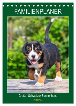 Familienplaner Großer Schweizer Sennenhund (Tischkalender 2024 DIN A5 hoch), CALVENDO Monatskalender von Starick,  Sigrid