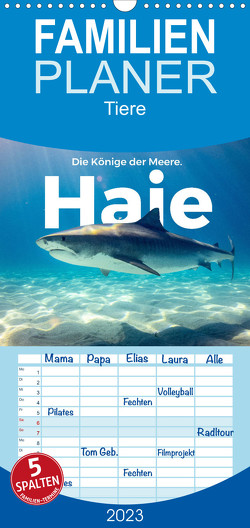Familienplaner Haie – Könige der Meere. (Wandkalender 2023 , 21 cm x 45 cm, hoch) von Scott,  M.