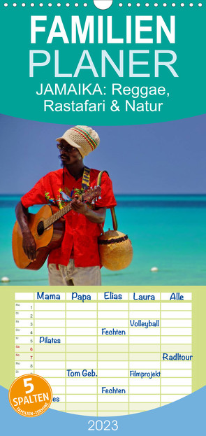 Familienplaner JAMAIKA Reggae, Rastafari und Natur. (Wandkalender 2023 , 21 cm x 45 cm, hoch) von M.Polok