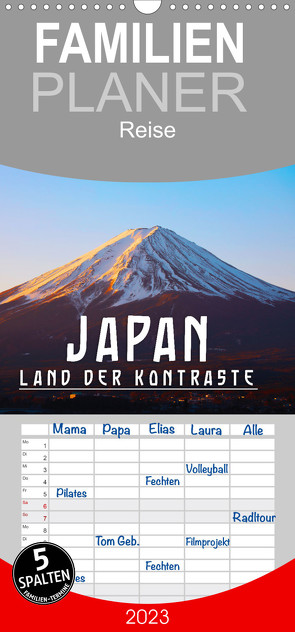 Familienplaner Japan – Land der Kontraste (Wandkalender 2023 , 21 cm x 45 cm, hoch) von SF