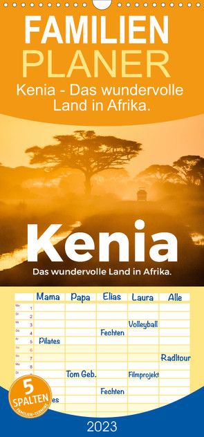 Familienplaner Kenia – Das wundervolle Land in Afrika. (Wandkalender 2023 , 21 cm x 45 cm, hoch) von Scott,  M.