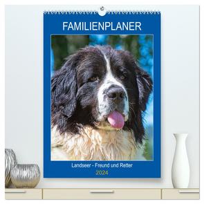 Familienplaner Landseer – Freund und Retter (hochwertiger Premium Wandkalender 2024 DIN A2 hoch), Kunstdruck in Hochglanz von Starick,  Sigrid