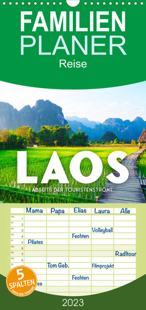 Familienplaner Laos – Abseits der Touristenströme. (Wandkalender 2023 , 21 cm x 45 cm, hoch) von SF