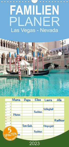 Familienplaner Las Vegas – Nevada (Wandkalender 2023 , 21 cm x 45 cm, hoch) von Lantzsch,  Katrin