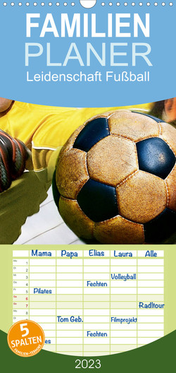 Familienplaner Leidenschaft Fußball (Wandkalender 2023 , 21 cm x 45 cm, hoch) von Bleicher,  Renate