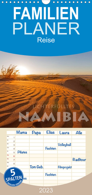 Familienplaner Lichterfülltes Namibia (Wandkalender 2023 , 21 cm x 45 cm, hoch) von Peyer,  Stephan