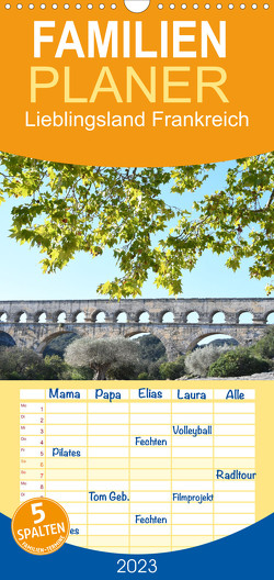 Familienplaner Lieblingsland Frankreich (Wandkalender 2023 , 21 cm x 45 cm, hoch) von Flori0