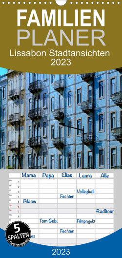 Familienplaner Lissabon Stadtansichten 2023 (Wandkalender 2023 , 21 cm x 45 cm, hoch) von Gerken,  Jochen