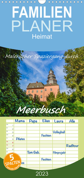Familienplaner Malerischer Spaziergang durch Meerbusch (Wandkalender 2023 , 21 cm x 45 cm, hoch) von Hackstein,  Bettina