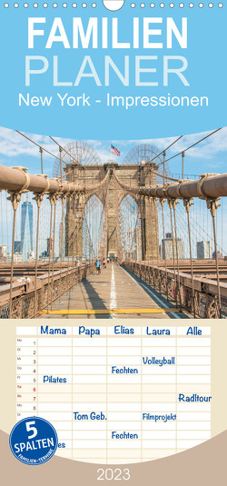 Familienplaner New York – Impressionen (Wandkalender 2023 , 21 cm x 45 cm, hoch) von pixs:sell