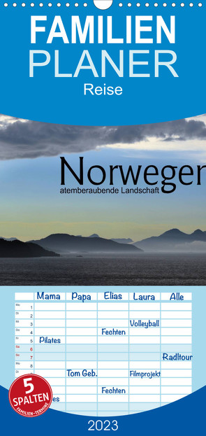 Familienplaner Norwegen atemberaubende Landschaft (Wandkalender 2023 , 21 cm x 45 cm, hoch) von calmbacher,  Christiane