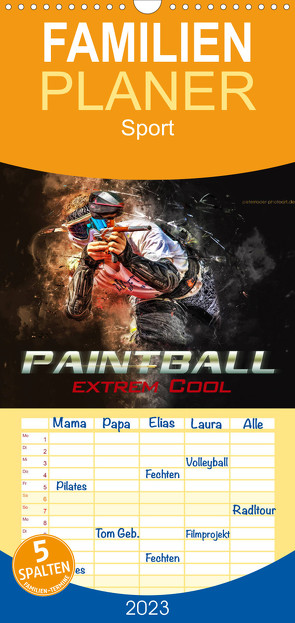 Familienplaner Paintball – extrem cool (Wandkalender 2023 , 21 cm x 45 cm, hoch) von Roder,  Peter