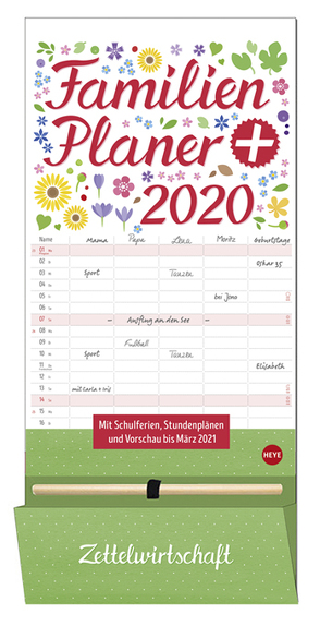 Familienplaner plus Tasche Kalender 2020 von Heye