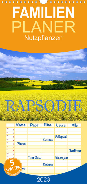 Familienplaner Rapsodie (Wandkalender 2023 , 21 cm x 45 cm, hoch) von Pfleger,  Hans