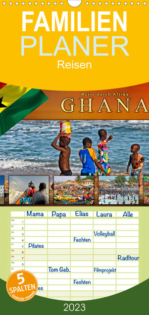Familienplaner Reise durch Afrika – Ghana (Wandkalender 2023 , 21 cm x 45 cm, hoch) von Roder,  Peter