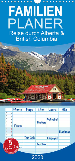 Familienplaner Reise durch Alberta und British Columbia (Wandkalender 2023 , 21 cm x 45 cm, hoch) von Thiem-Eberitsch,  Jana