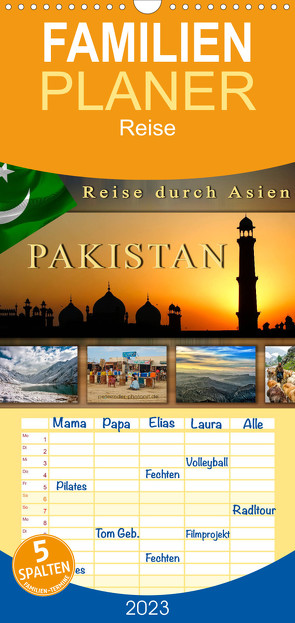 Familienplaner Reise durch Asien – Pakistan (Wandkalender 2023 , 21 cm x 45 cm, hoch) von Roder,  Peter