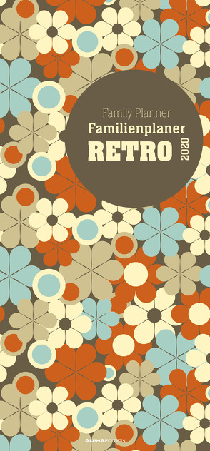Familienplaner Retro 2020 – Familientermine – Familientimer (21 x 45) – 5 Spalten – Wandplaner – Familienkalender von ALPHA EDITION