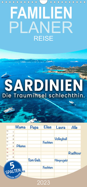 Familienplaner Sardinien – Die Trauminsel schlechthin. (Wandkalender 2023 , 21 cm x 45 cm, hoch) von SF