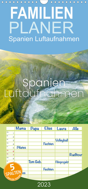 Familienplaner Spanien Luftaufnahmen (Wandkalender 2023 , 21 cm x 45 cm, hoch) von SF