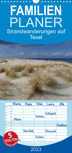 Familienplaner Strandwanderungen auf Texel (Wandkalender 2023 , 21 cm x 45 cm, hoch) von Stehlmann,  Ute