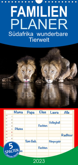 Familienplaner Südafrika wunderbare Tierwelt (Wandkalender 2023 , 21 cm x 45 cm, hoch) von Junio,  Michele