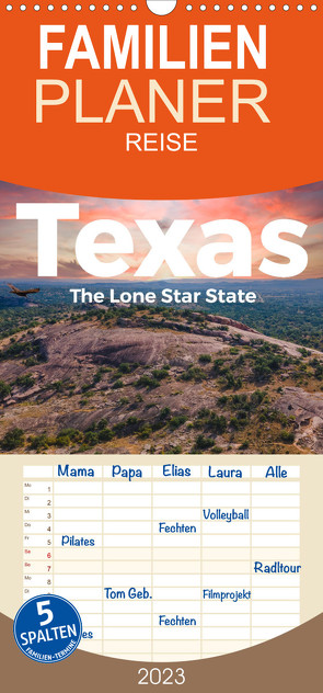 Familienplaner Texas – The Lone Star State (Wandkalender 2023 , 21 cm x 45 cm, hoch) von Scott,  M.