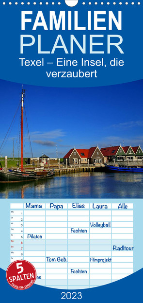 Familienplaner Texel – Eine Insel die verzaubert (Wandkalender 2023 , 21 cm x 45 cm, hoch) von Krone,  Elke