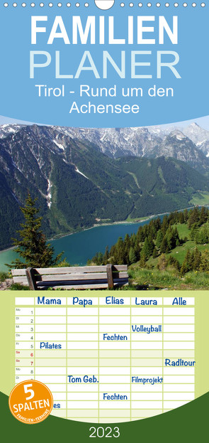 Familienplaner Tirol – Rund um den Achensee (Wandkalender 2023 , 21 cm x 45 cm, hoch) von Michel,  Susan