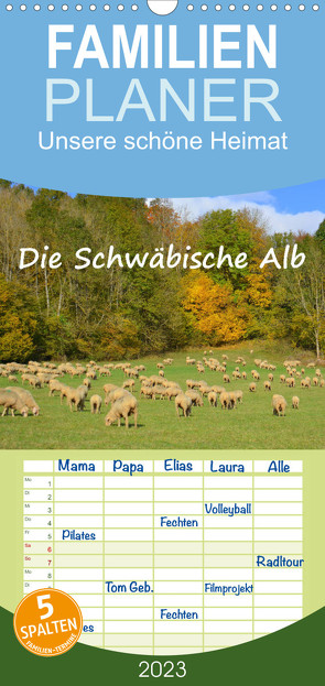 Familienplaner Unsere schöne Heimat – Die Schwäbische Alb (Wandkalender 2023 , 21 cm x 45 cm, hoch) von GUGIGEI