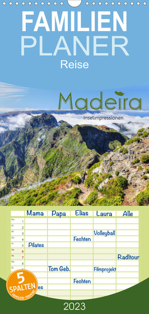 Familienplaner Wildes Madeira – Inselimpressionen (Wandkalender 2023 , 21 cm x 45 cm, hoch) von Stamm,  Dirk