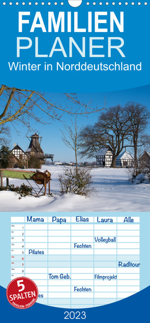 Familienplaner Winter in Nord-Deutschland (Wandkalender 2023 , 21 cm x 45 cm, hoch) von Riedel,  Tanja