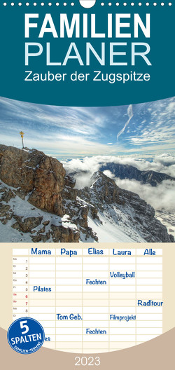Familienplaner Zauber der Zugspitze (Wandkalender 2023 , 21 cm x 45 cm, hoch) von Wirges,  Christine