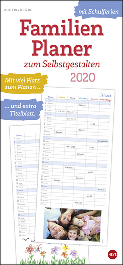 Familienplaner zum Selbstgestalten Kalender 2020 von Heye